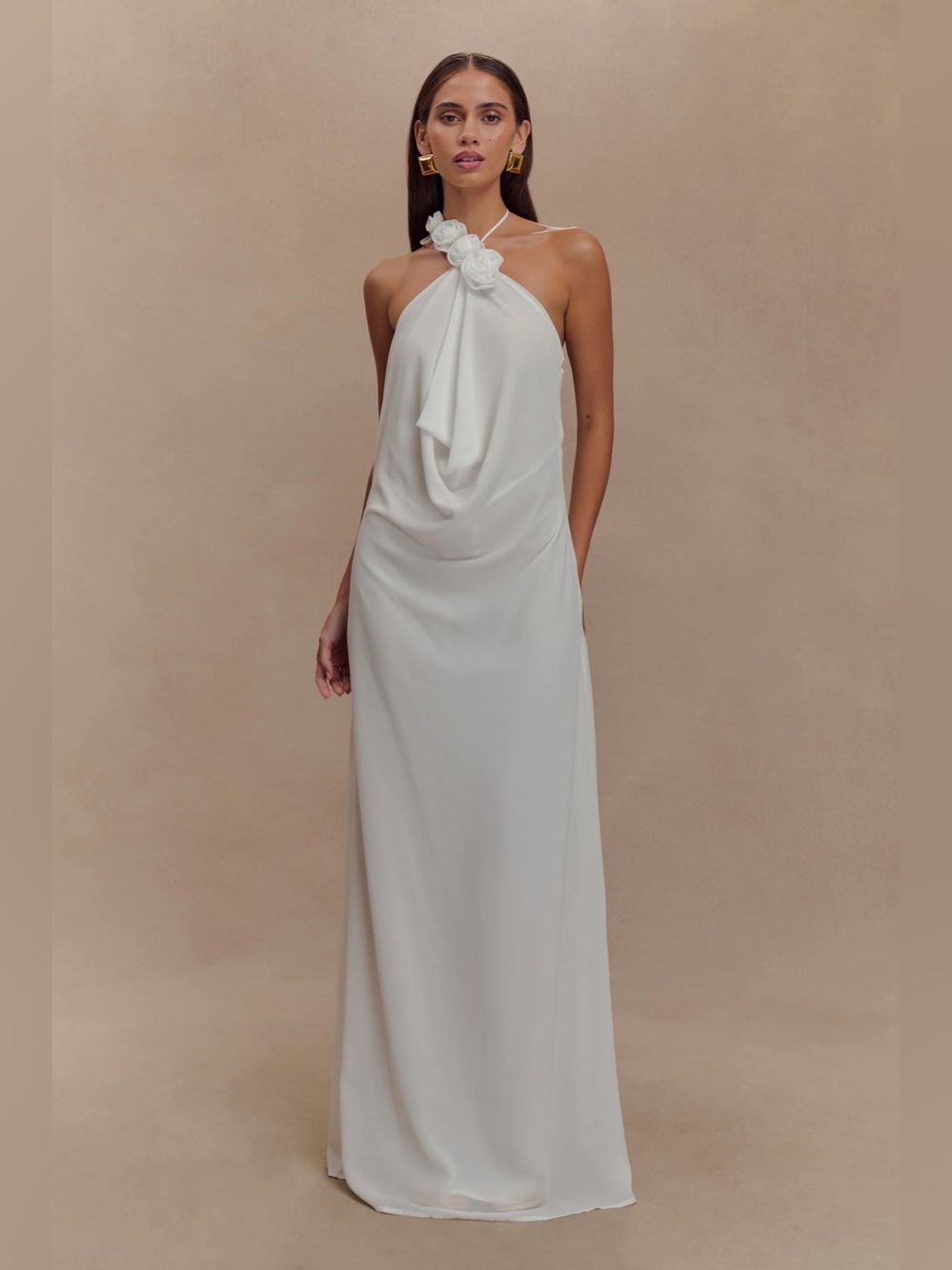 MESHKI Rosalia Cowl Neck Maxi Dress